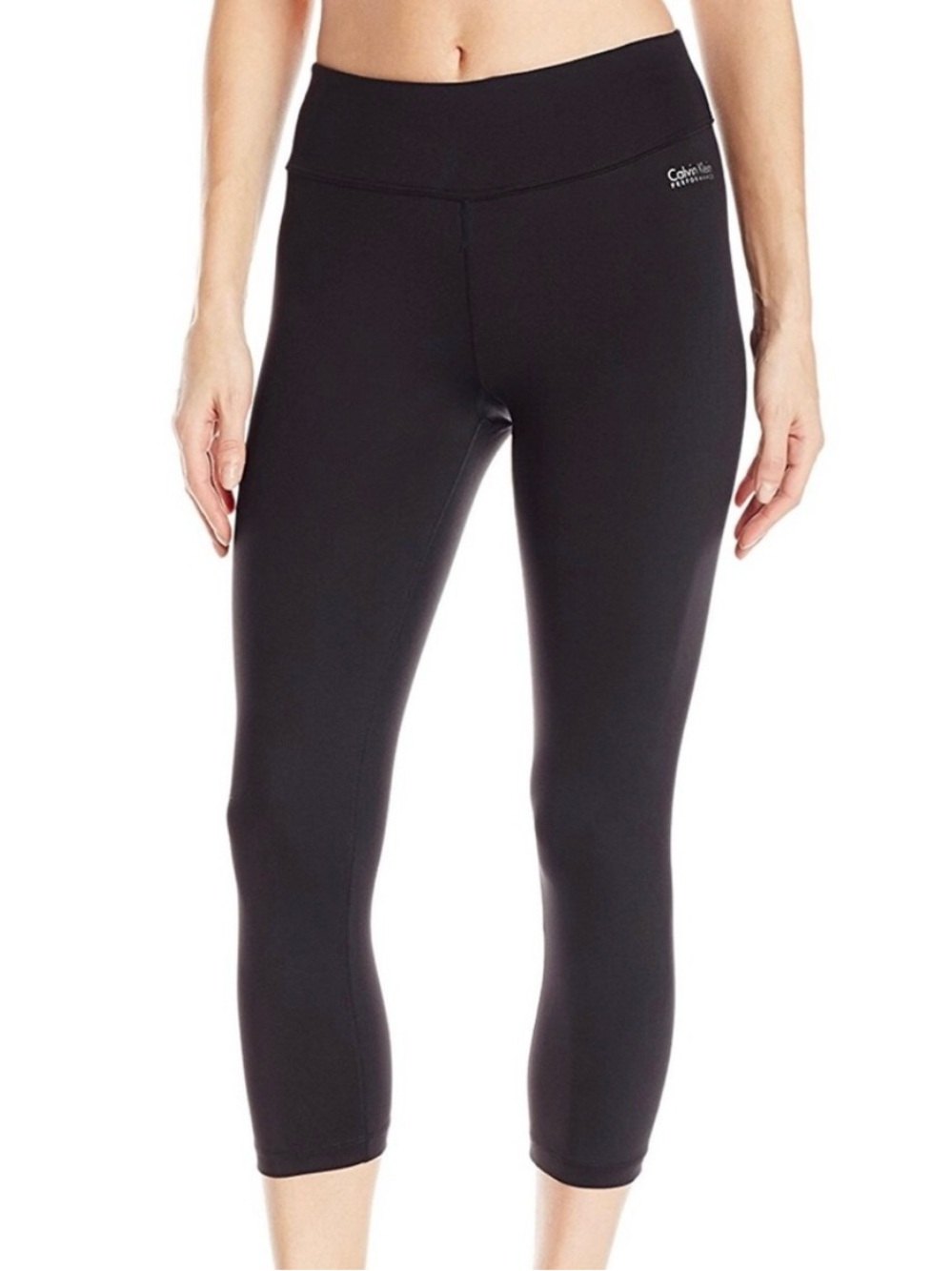 Calvin Klein Performance Crop Tight w/ Back Shirring Black Medium NEW
